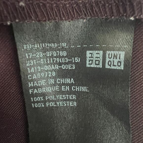 Uniqlo 3/4 Sleeve High Neck Purple Top Women's Size Small Office Casual Flawed - Picture 5 of 10